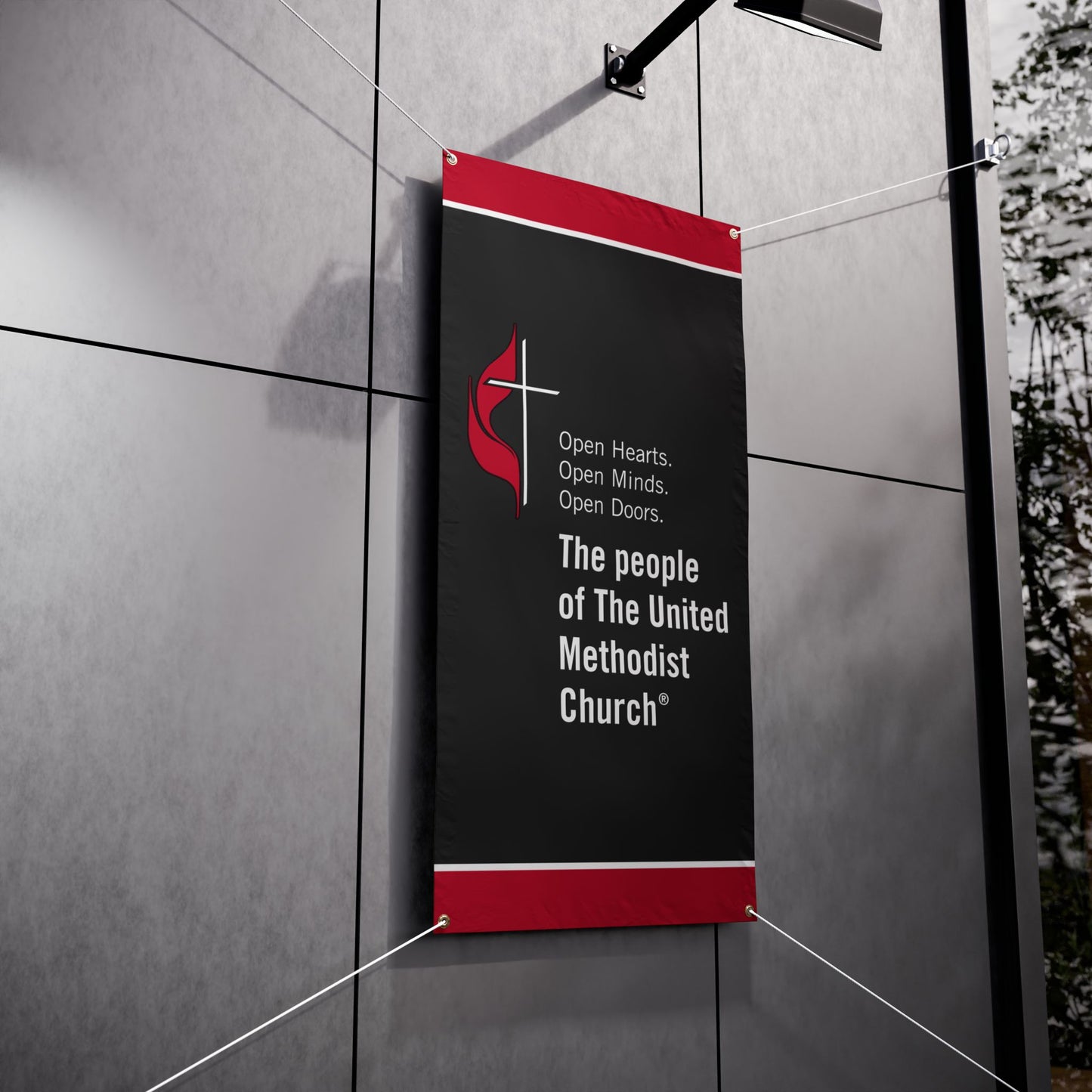 United Methodist Church Vinyl Banner (24in x 48in)