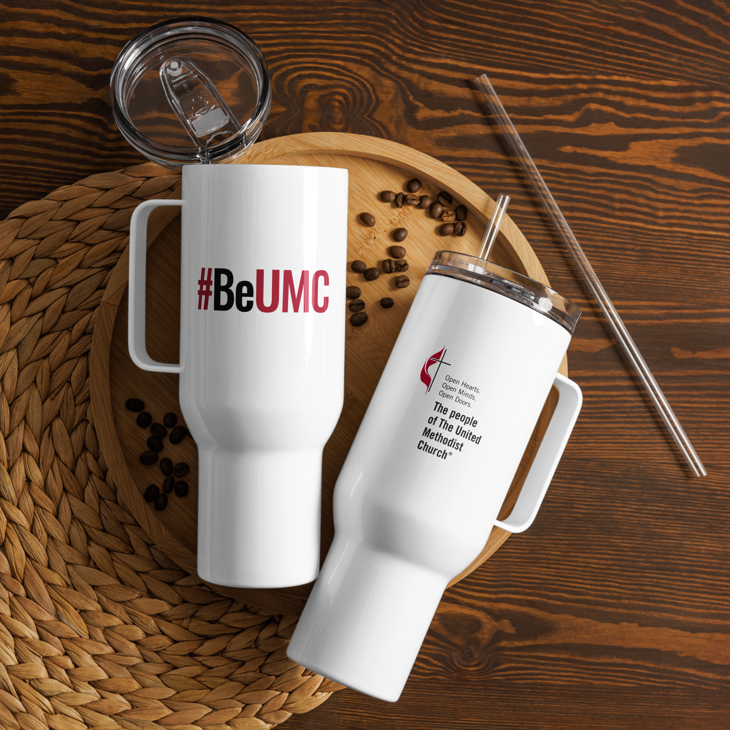 #Taza de viaje #BeUMC con asa (25/ 40 oz)