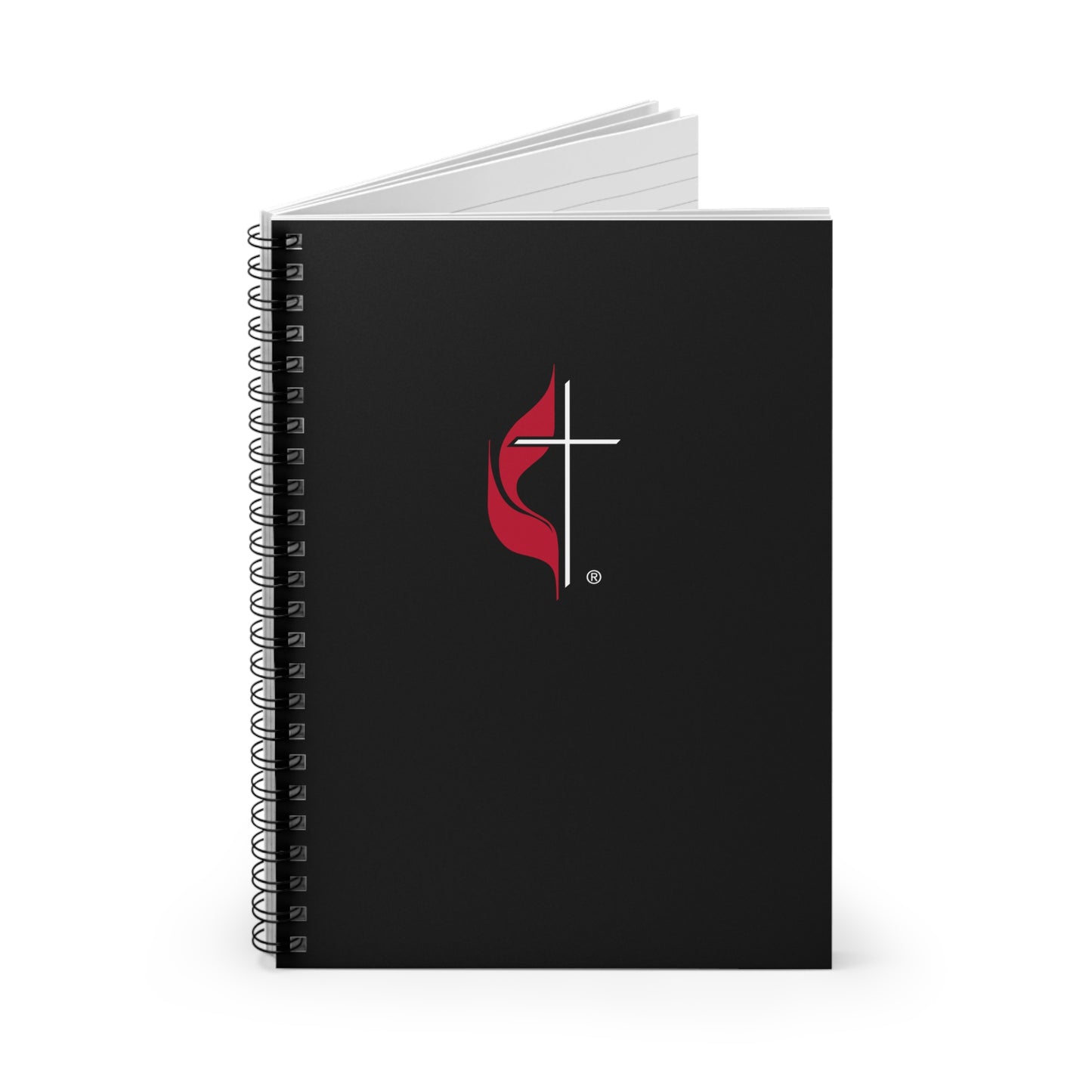 UMC Cross & Flame Spiral Notebook