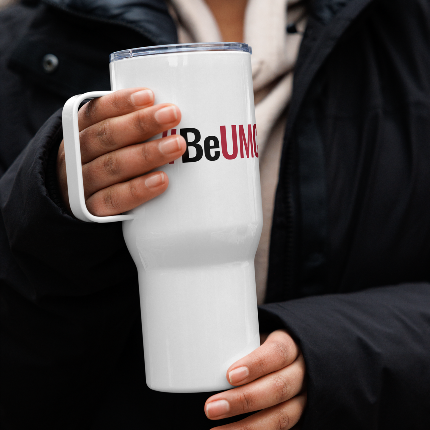 #Taza de viaje #BeUMC con asa (25/ 40 oz)